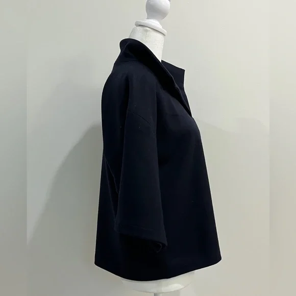 Agnes B. Wool blend Navy Top M - Picture 4 of 13
